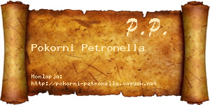 Pokorni Petronella névjegykártya